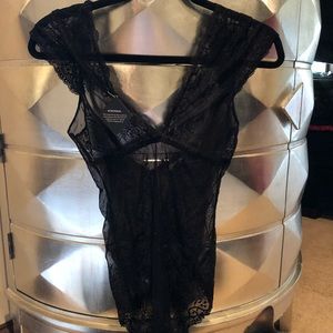 Black lace bodysuit
